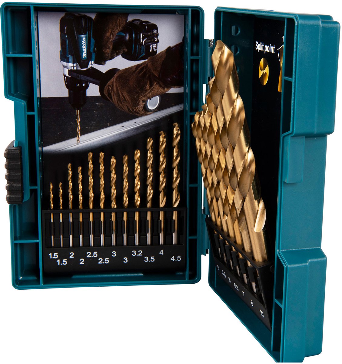 Makita drill set 19-piece - b-67795-0