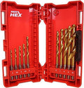 Milwaukee 10 delige shockwave hex metaalborenset in cassette-0