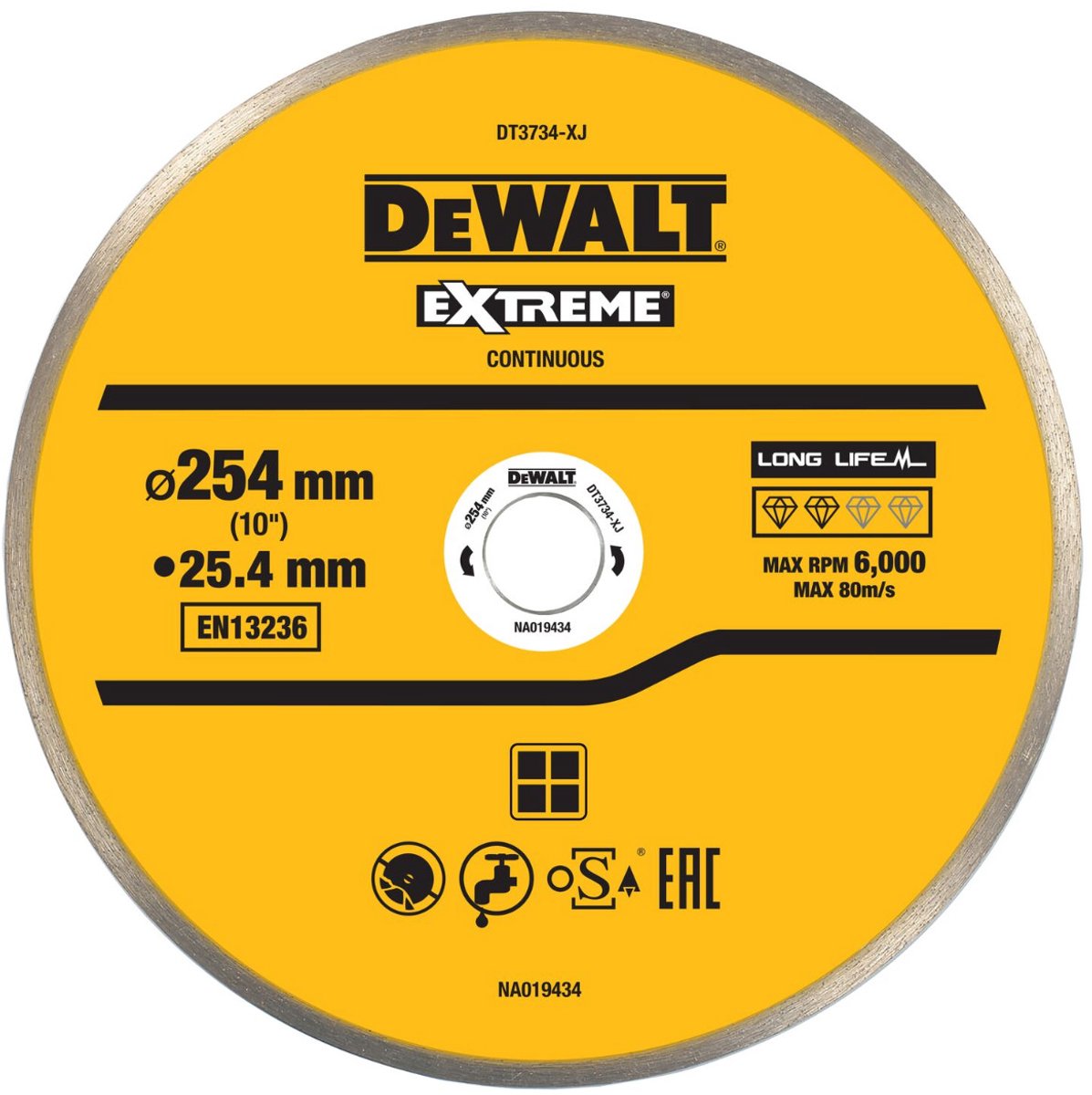 Dewalt dt3734-xj - diamond disc - wet cutting - granite - 250 mm-0