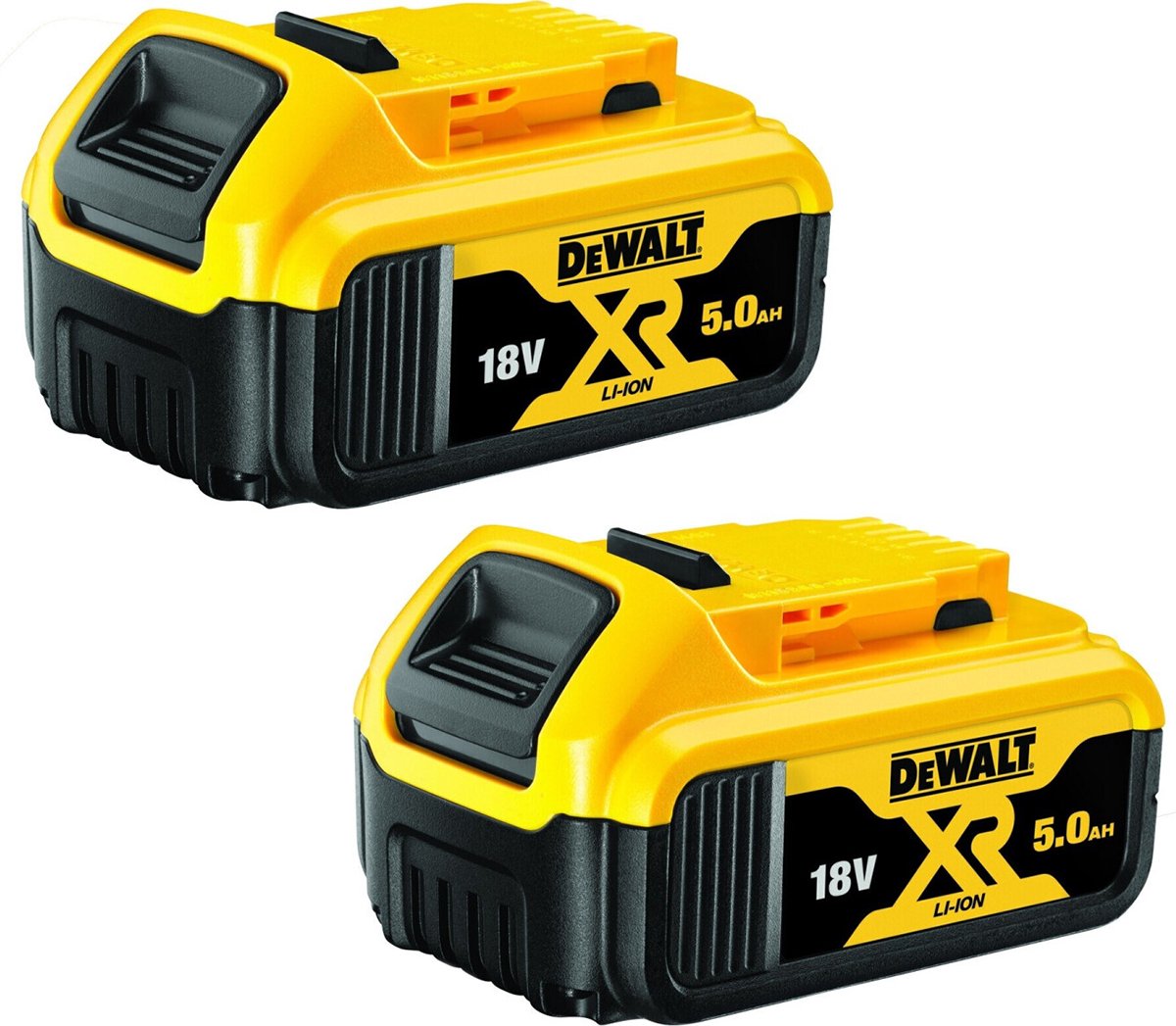 Dewalt dcb184p2 2x battery 5.0ah 18v xr-0