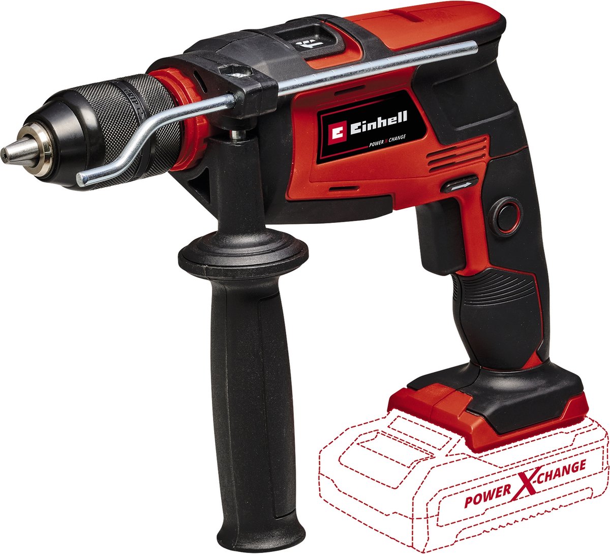 Einhell cordless impact drill te-id 18 li solo - power x-change - 18 v li-ion - drills and impact drills - max. drilling capacity in concrete: 13 mm - keyless drill chuck: 13 mm - excl. battery and charger-0