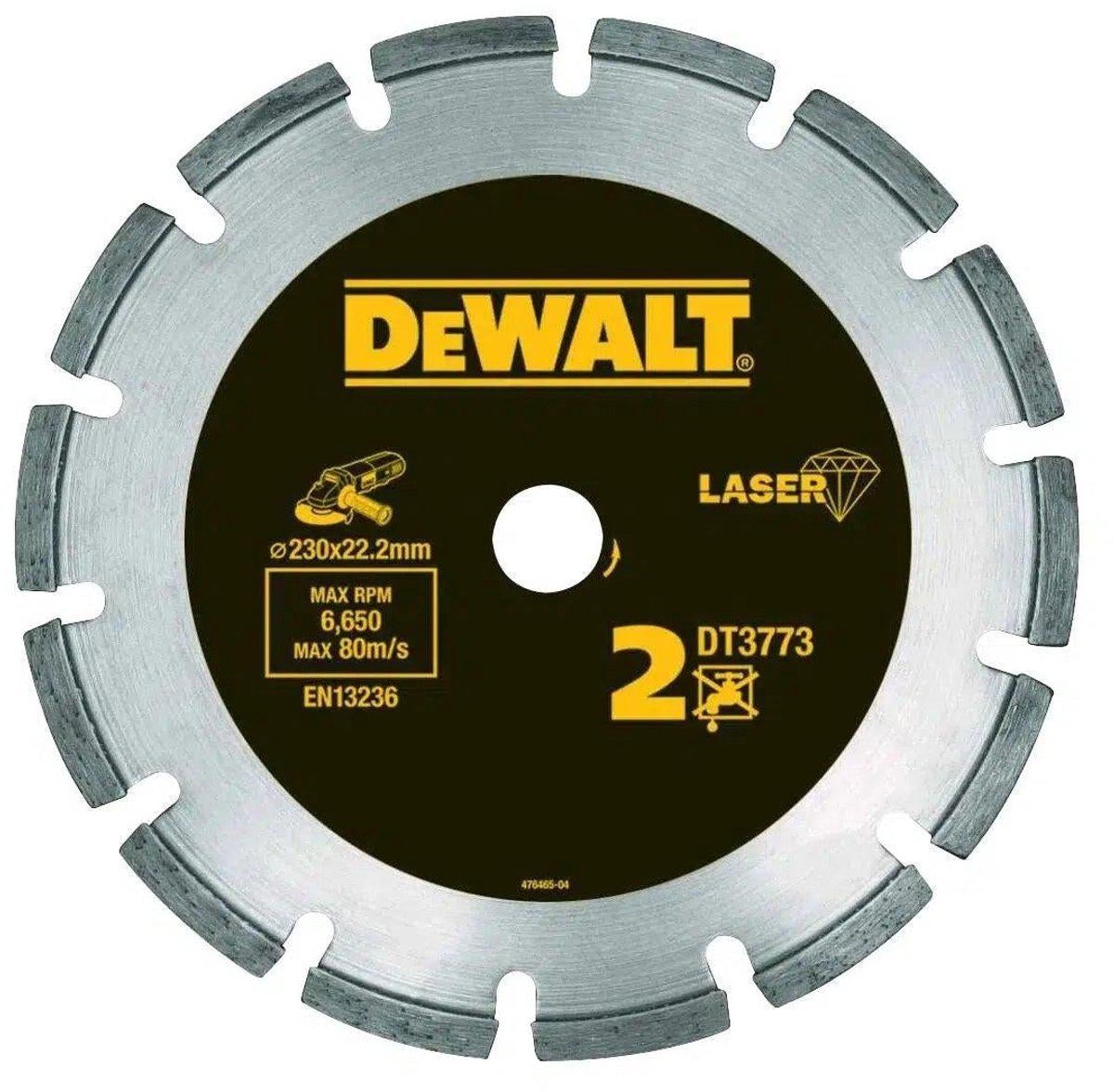 Dewalt dt3773-xj - diamond saw blade - 230mm - segment - dry-0