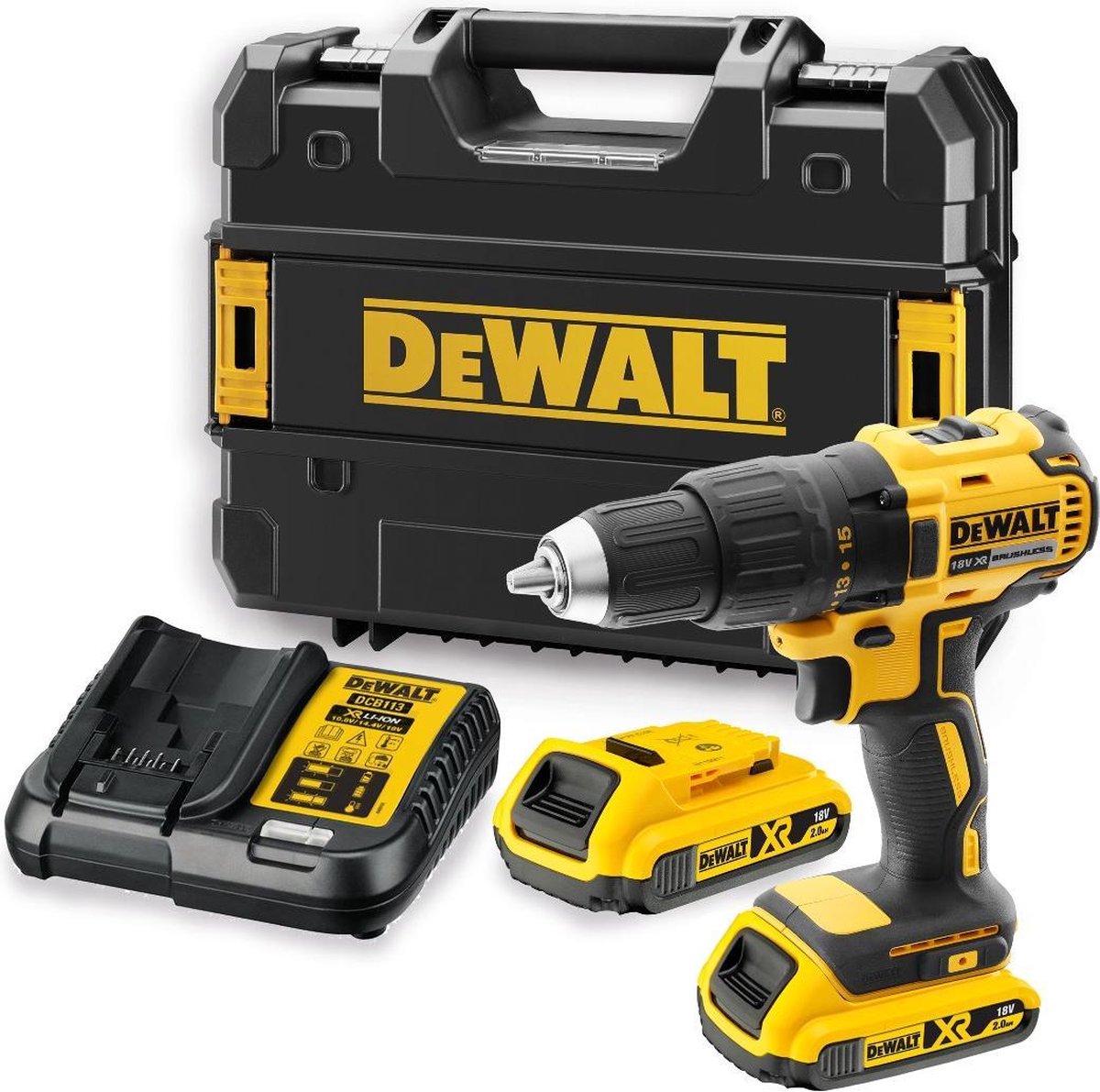 Dewalt dcd777d2t cordless drill 18v xr 2.0ah in tstak-0