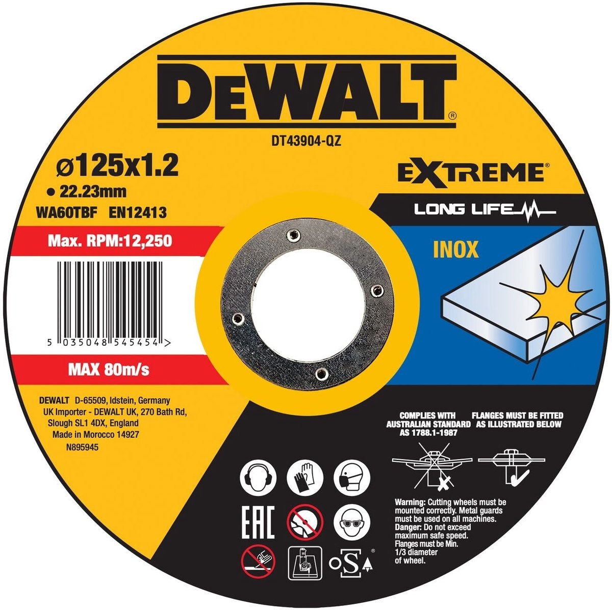 Dewalt dt43904 cutting disc stainless steel 125mm-0