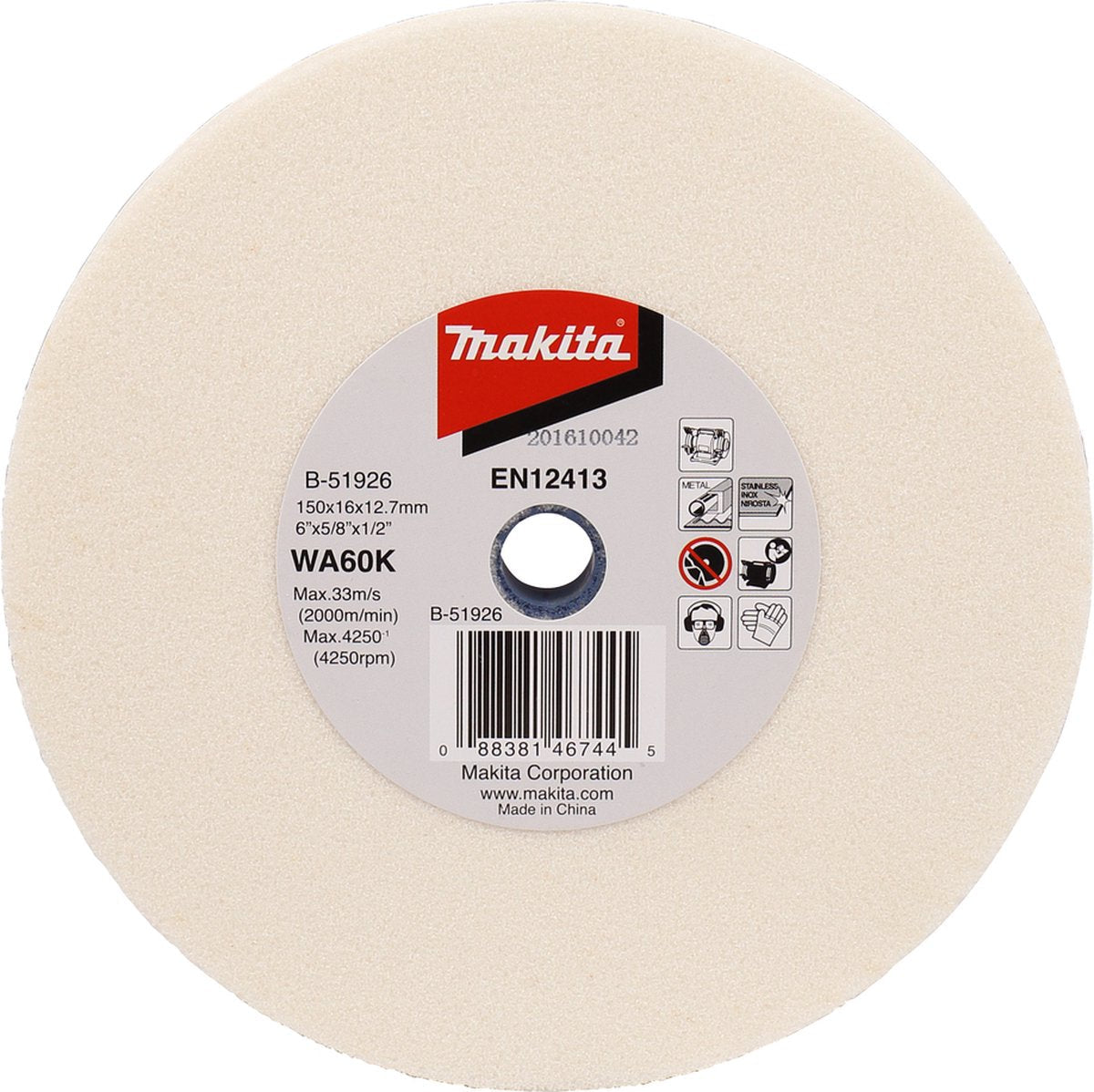 Makita sharpening stone 150x16x12.7mm wa60k - b-51926-0