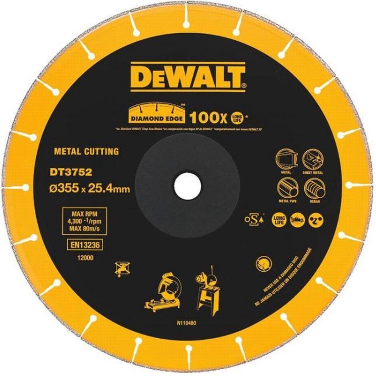 Dewalt accessories - diamond disc 355x25.4 mm dt3752-0