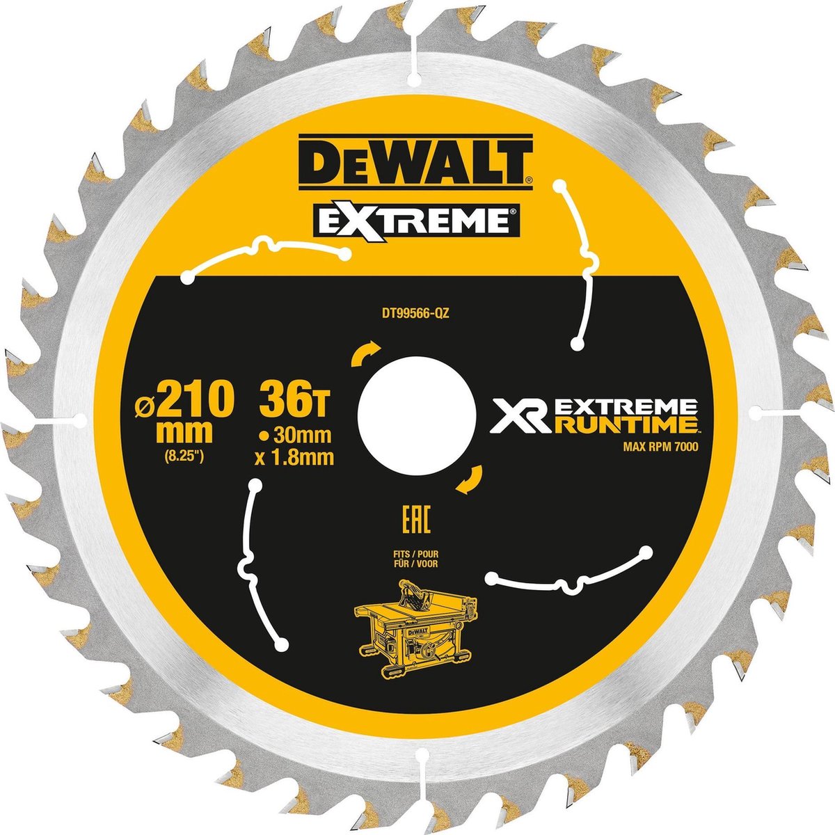 Dewalt dt99566 xr circular saw blade 210x30mm 36t-0