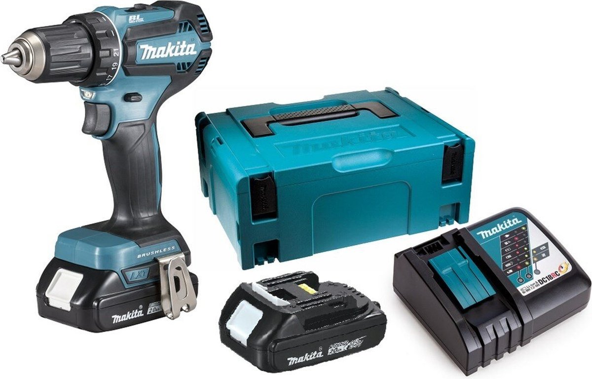 Makita dhp485raj impact drill and screwdriver 18v-0