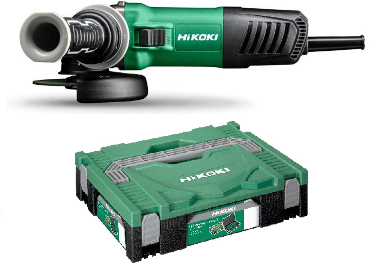 Hikoki g13sw2y4z angle grinder 125 mm 1200w in case-0