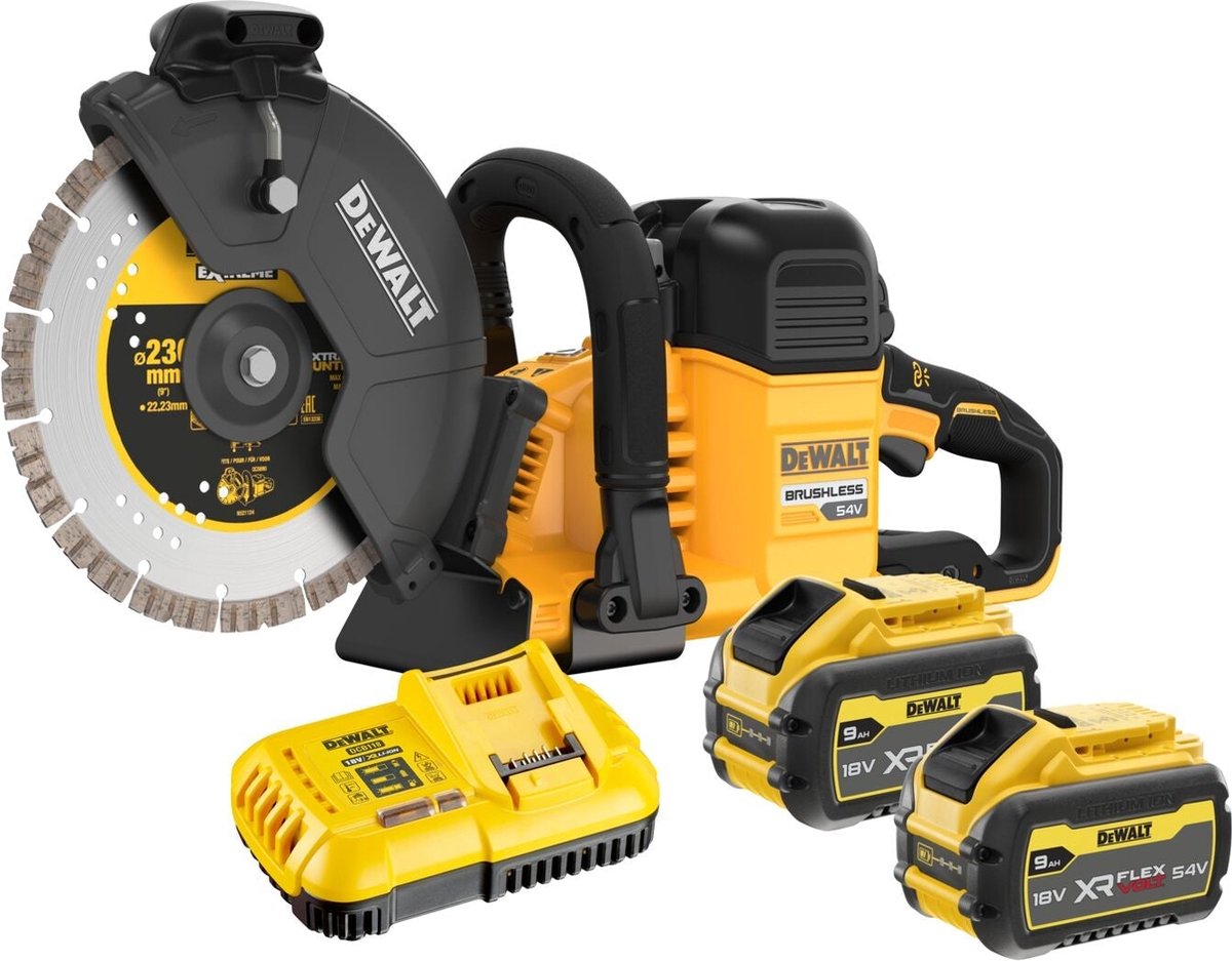 Dewalt dcs691x2 battery cutter 230mm 54v xr flexvolt 9.0ah-0