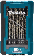 Makita accessories d-67555 | metal drill set | hss-g | 25-piece - d-67555-0
