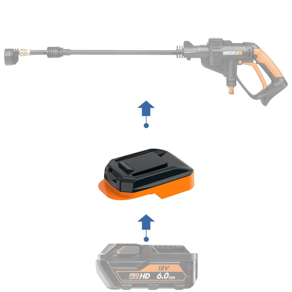 AEG 18V to WORX 20V PowerShare (Orange) Battery Adapter-0