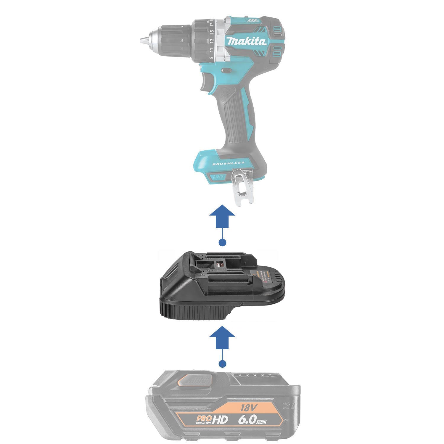 AEG 18V to Makita 18V Battery Adapter-0
