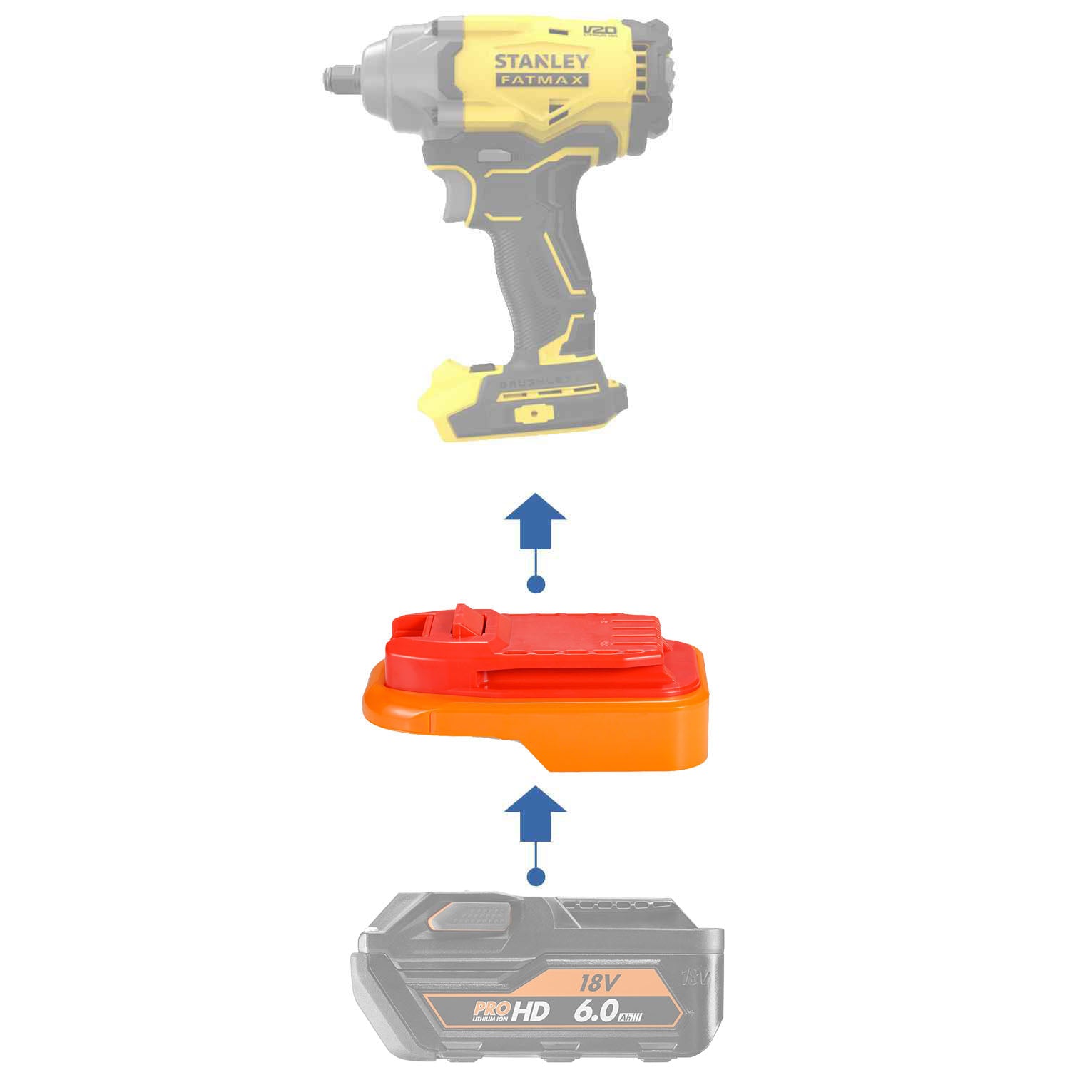 AEG 18V to Stanley V20 Battery Adapter-0