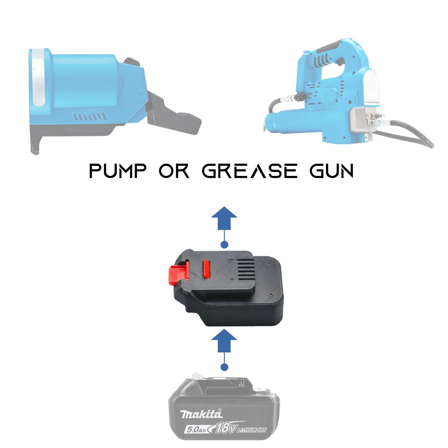 Makita 18V to MacNaught 18V Battery Adapter (Pump, Grease Gun)-0
