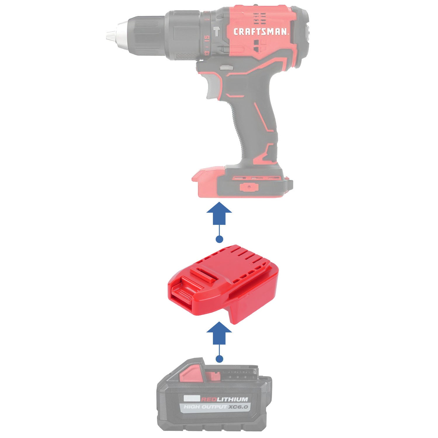 Milwaukee 18V to Craftsman 20V Battery Adapter-0