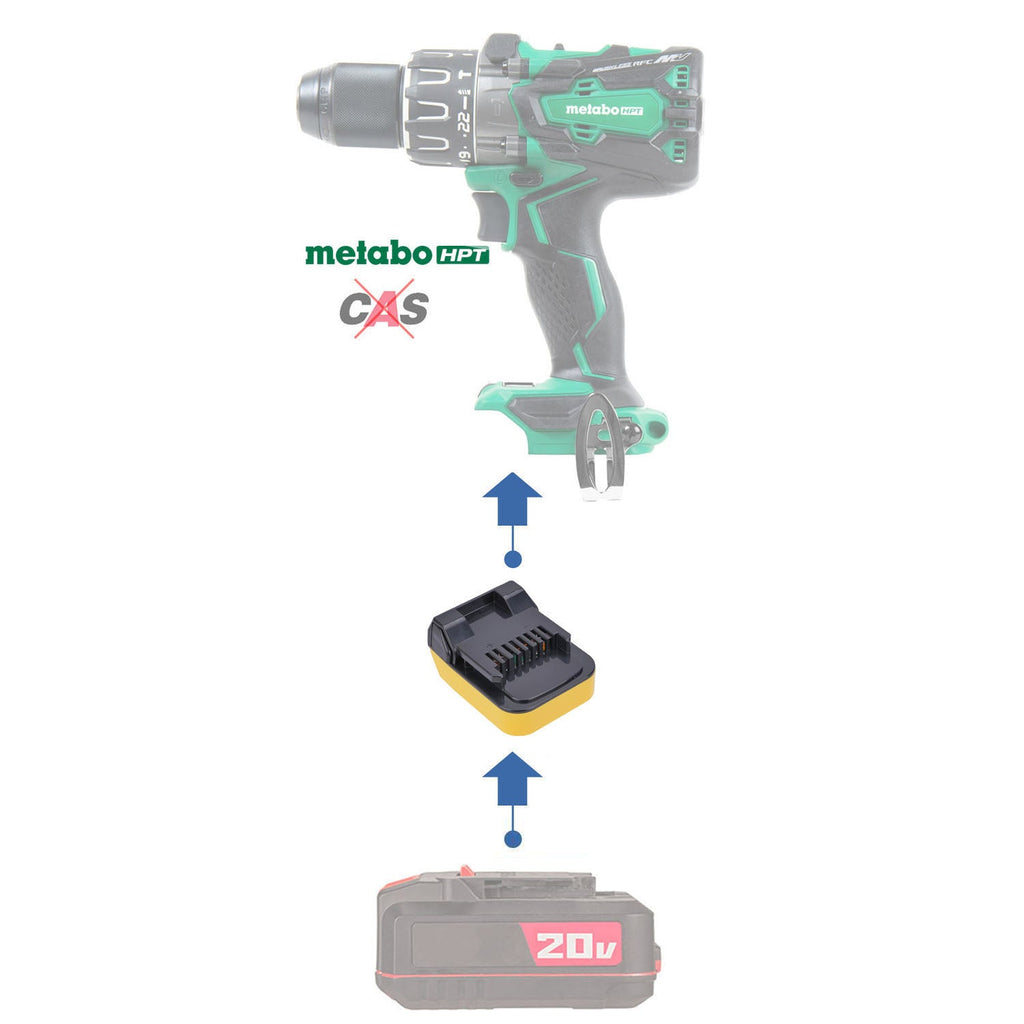 Bauer 20V to Metabo HPT 18V Battery Adapter-0