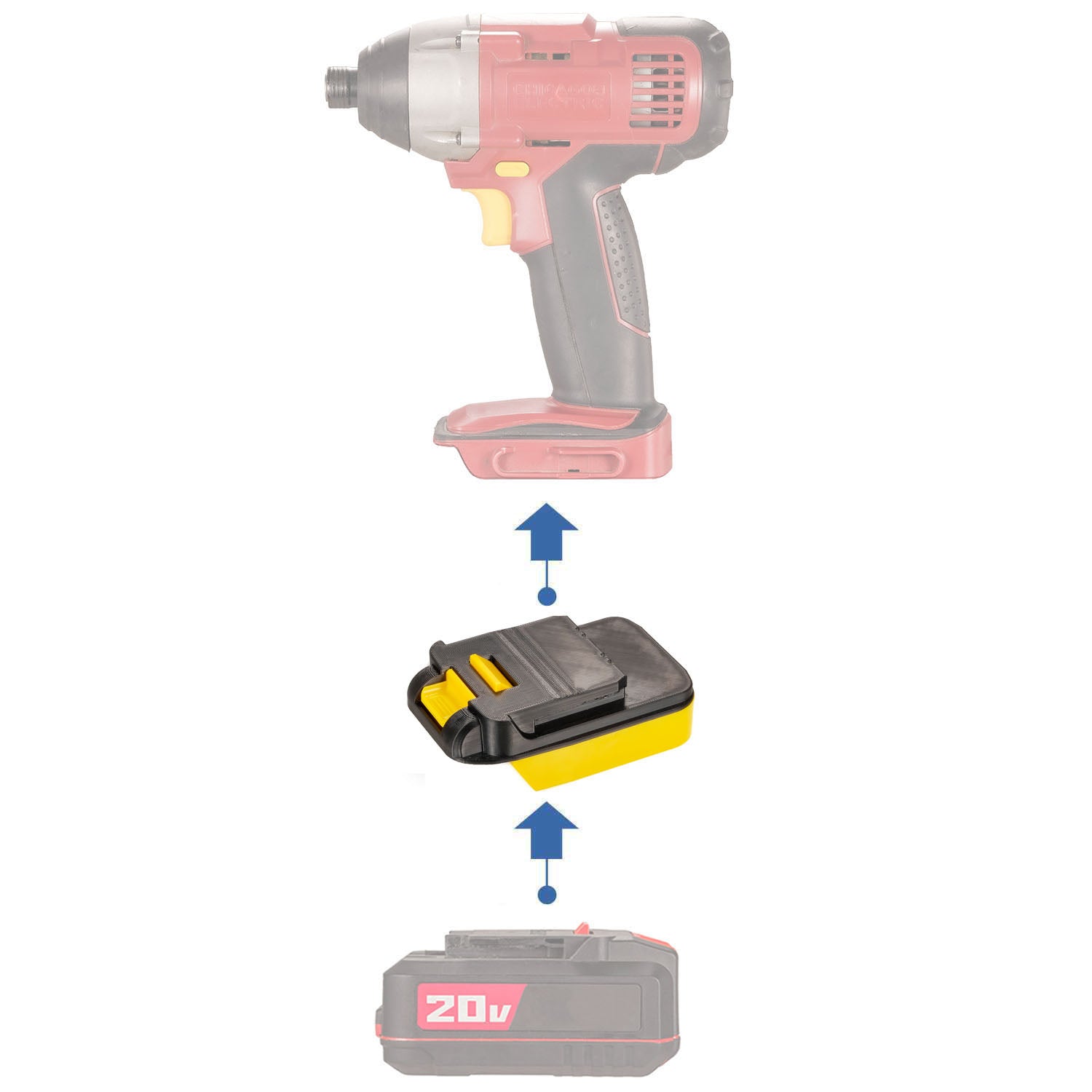 Bauer 20V to Chicago Electric 18V Battery Adapter-0
