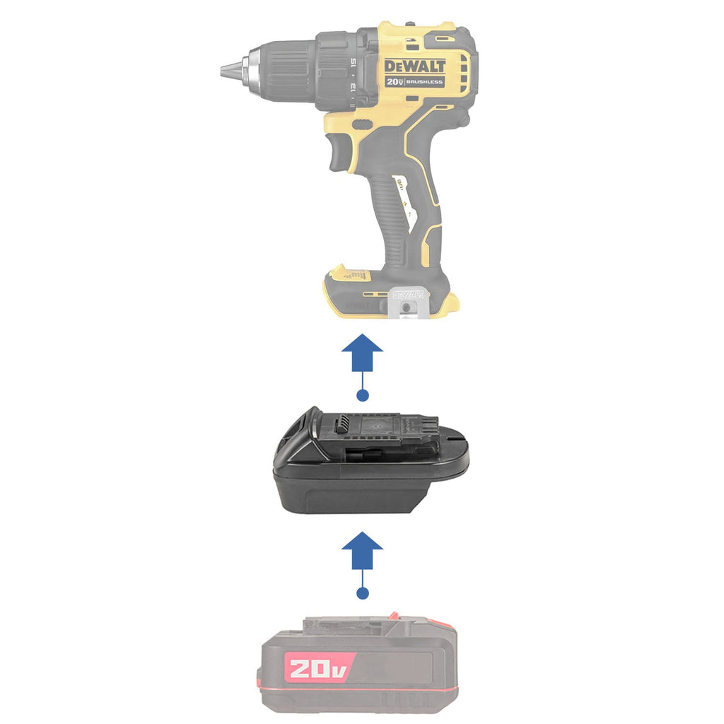 Bauer 20V to DeWalt 20V Battery Adapter-0