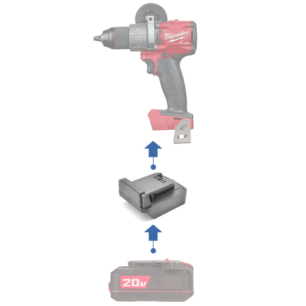 Bauer 20V to Milwaukee 18V Battery Adapter-0