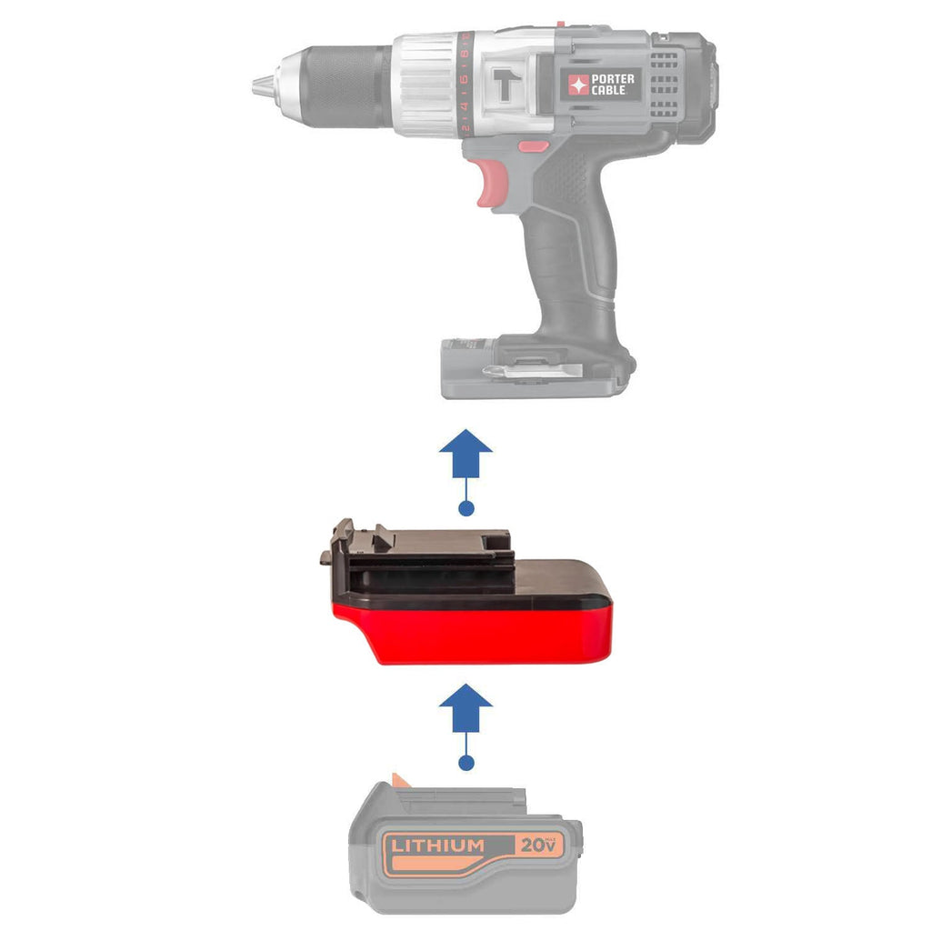 Black and Decker 20V to Porter Cable 18V Battery Adapter-0