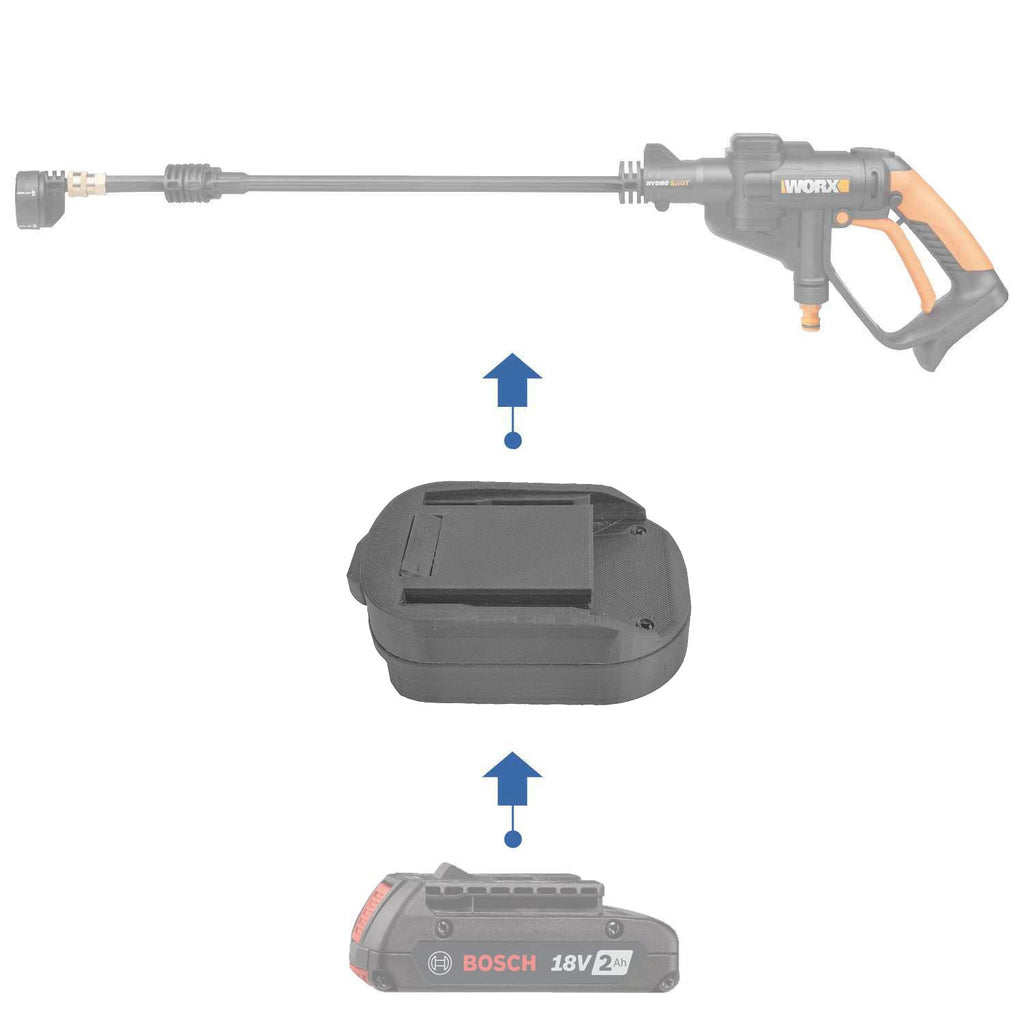 Bosch (Blue) 18V to WORX 20V (Orange) PowerShare Battery Adapter-0