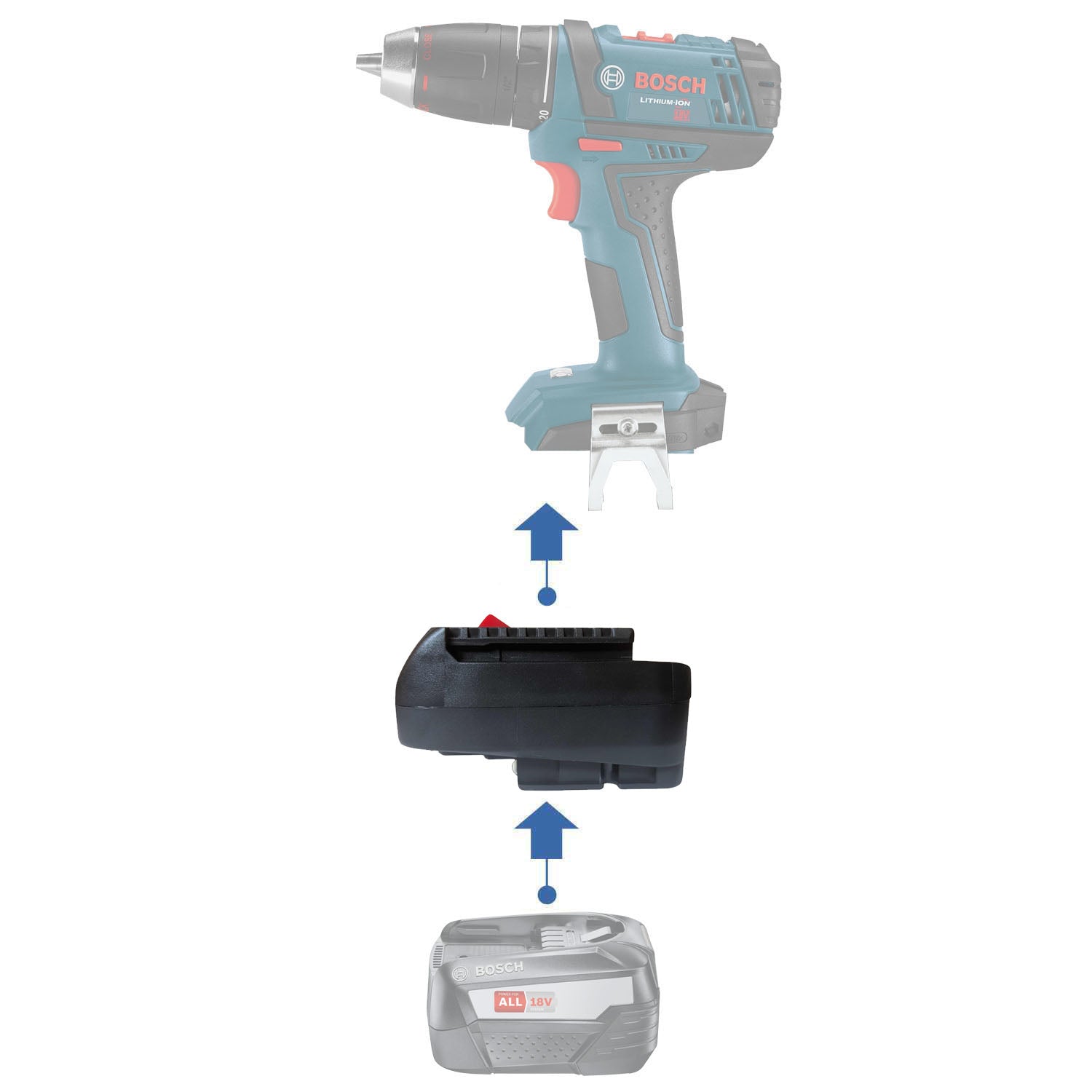 Bosch (Green) 18V to Bosch (Blue) 18V Battery Adapter-0