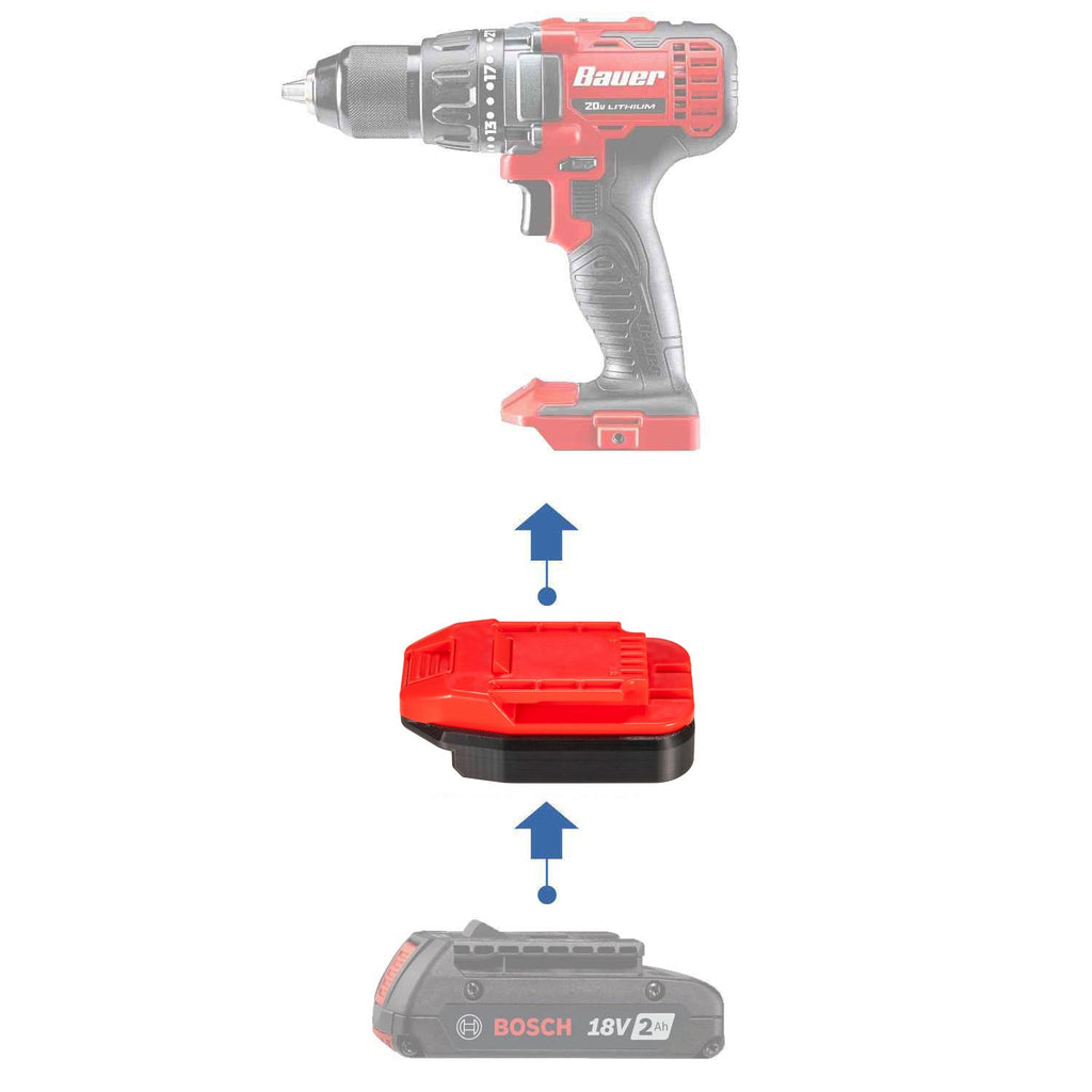 Bosch (Blue) 18V to Bauer 20V Battery Adapter-0
