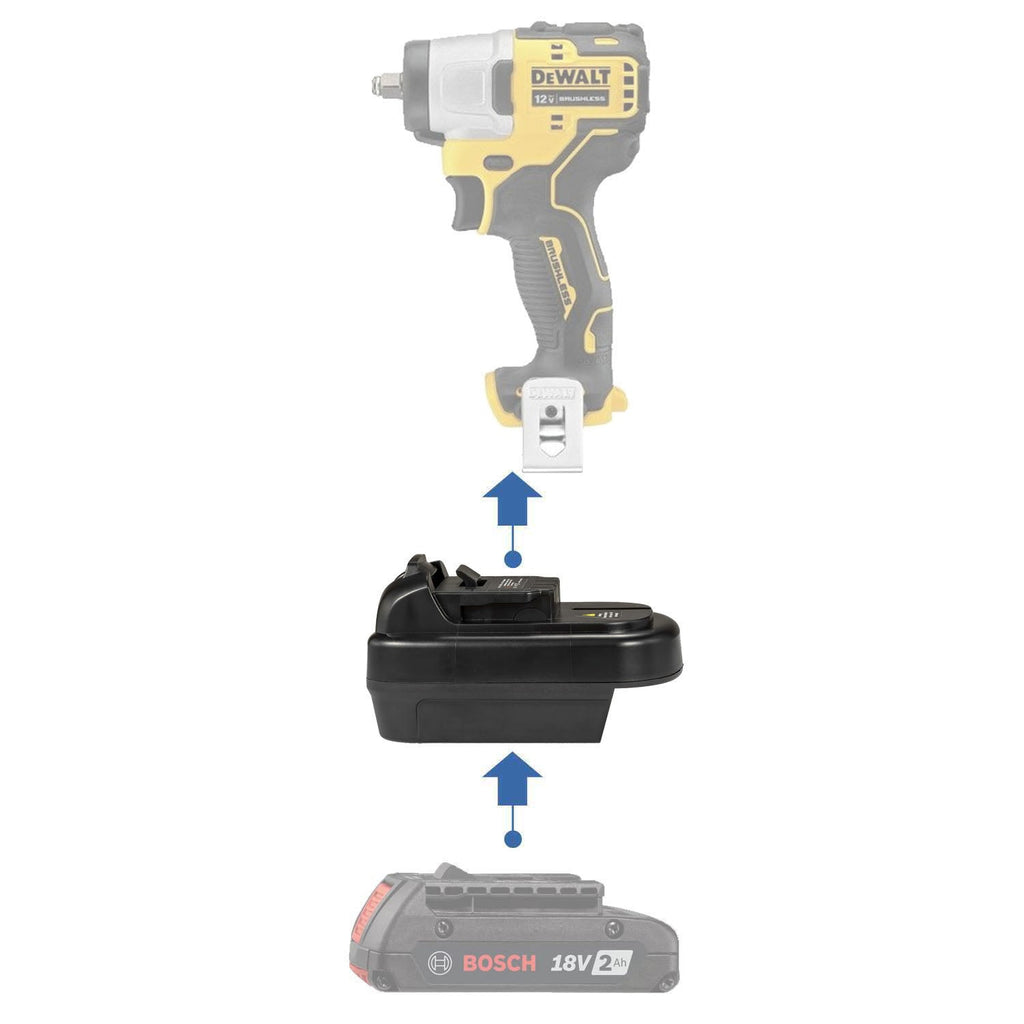 Bosch (Blue) 18V to DeWalt 12V Battery Adapter-0