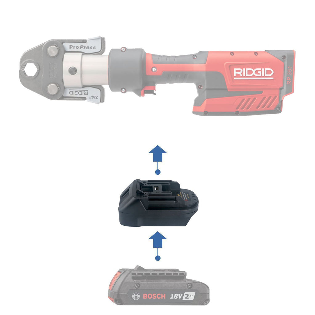 Bosch (Blue) 18V to RIDGID RED 18V Battery Adapter-0