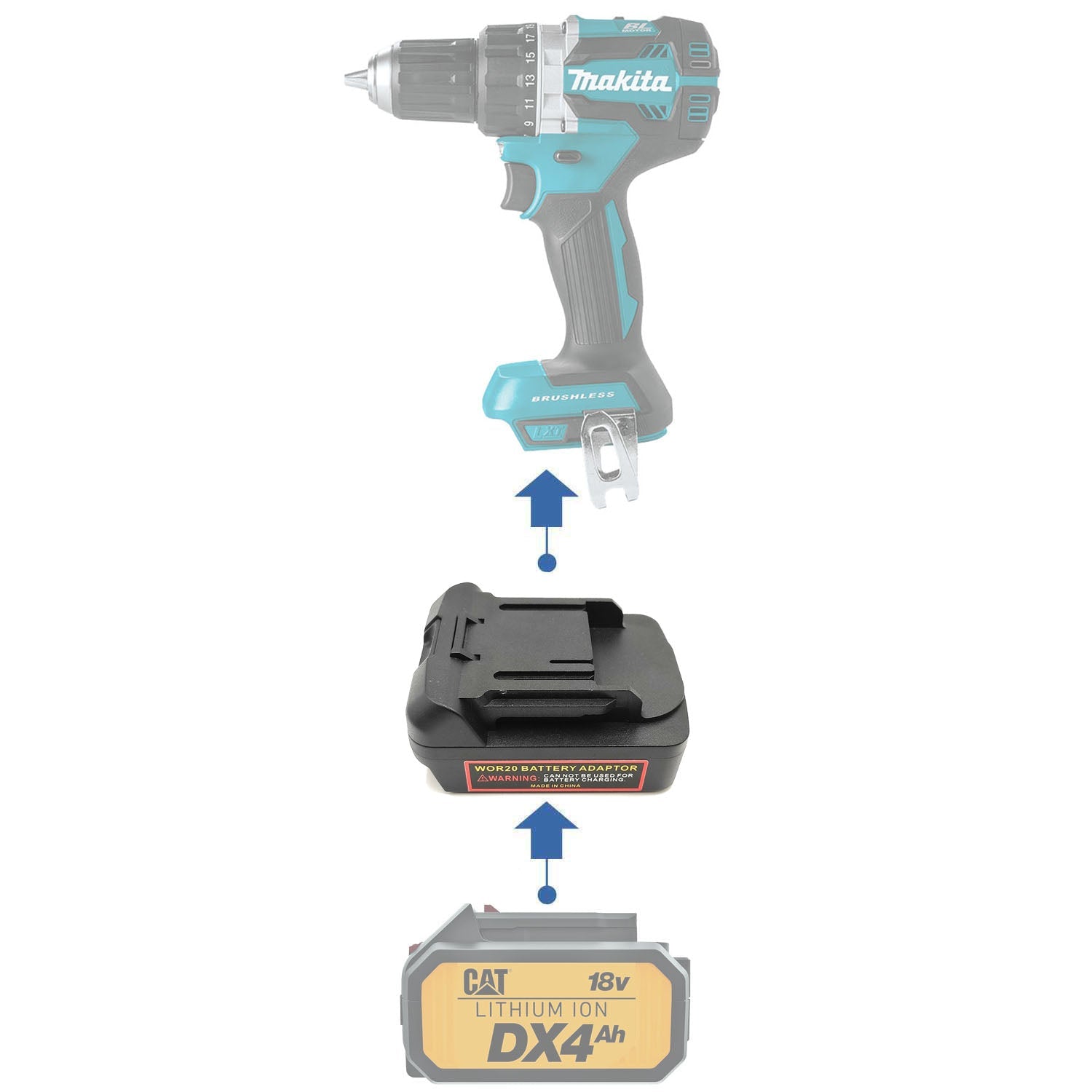 CAT 18V to Makita 18V Battery Adapter-0