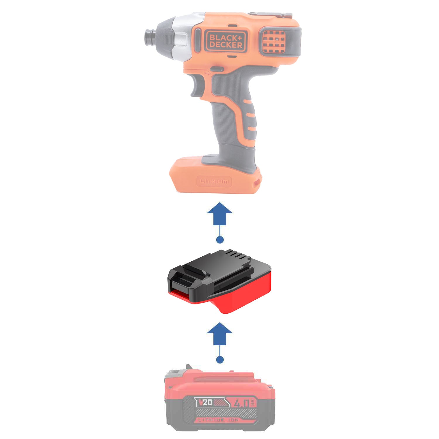 Craftsman 20V to Black and Decker 20V Battery Adapter-0