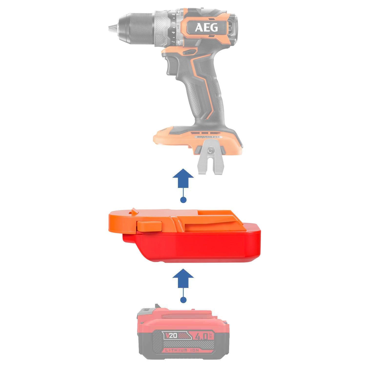 Craftsman 20V to AEG 18V Battery Adapter-0