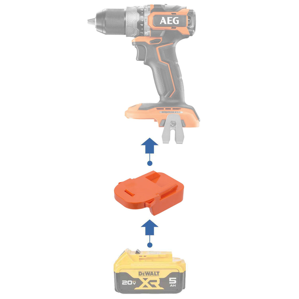 DeWalt 20V to AEG 18V Battery Adapter-0