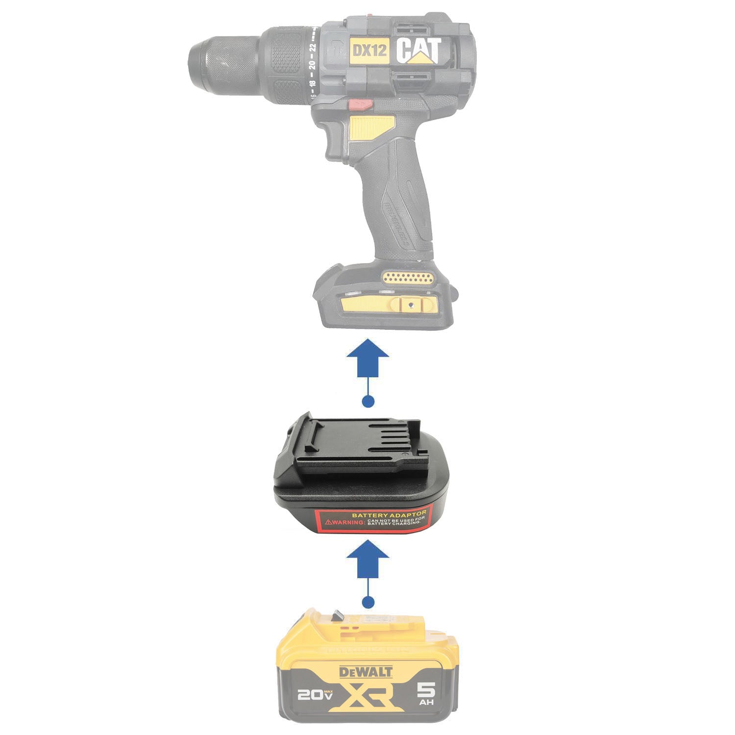 DeWalt 20V to CAT 18V Battery Adapter-0