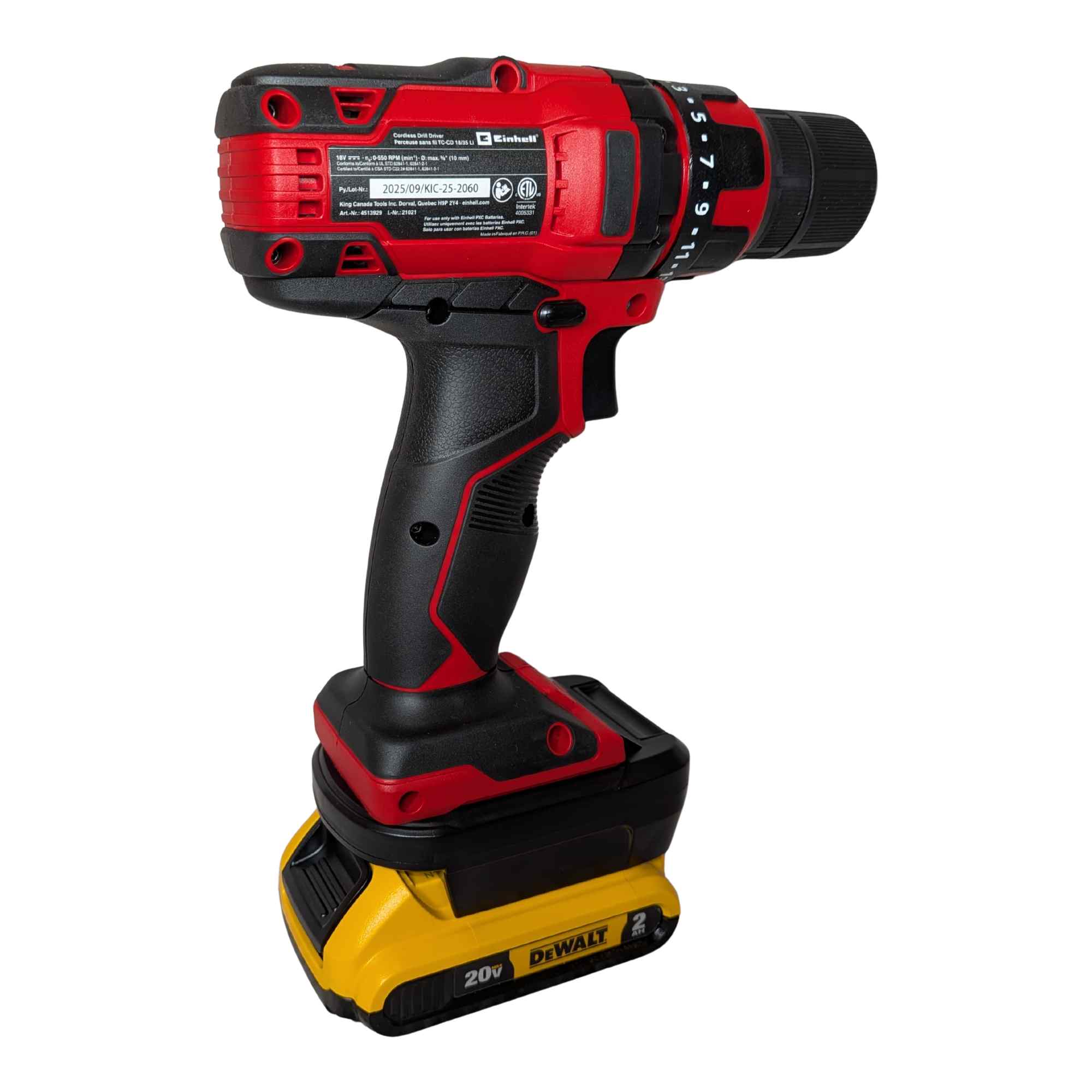 DeWalt 20V to Einhell PXC 18V Battery Adapter-2
