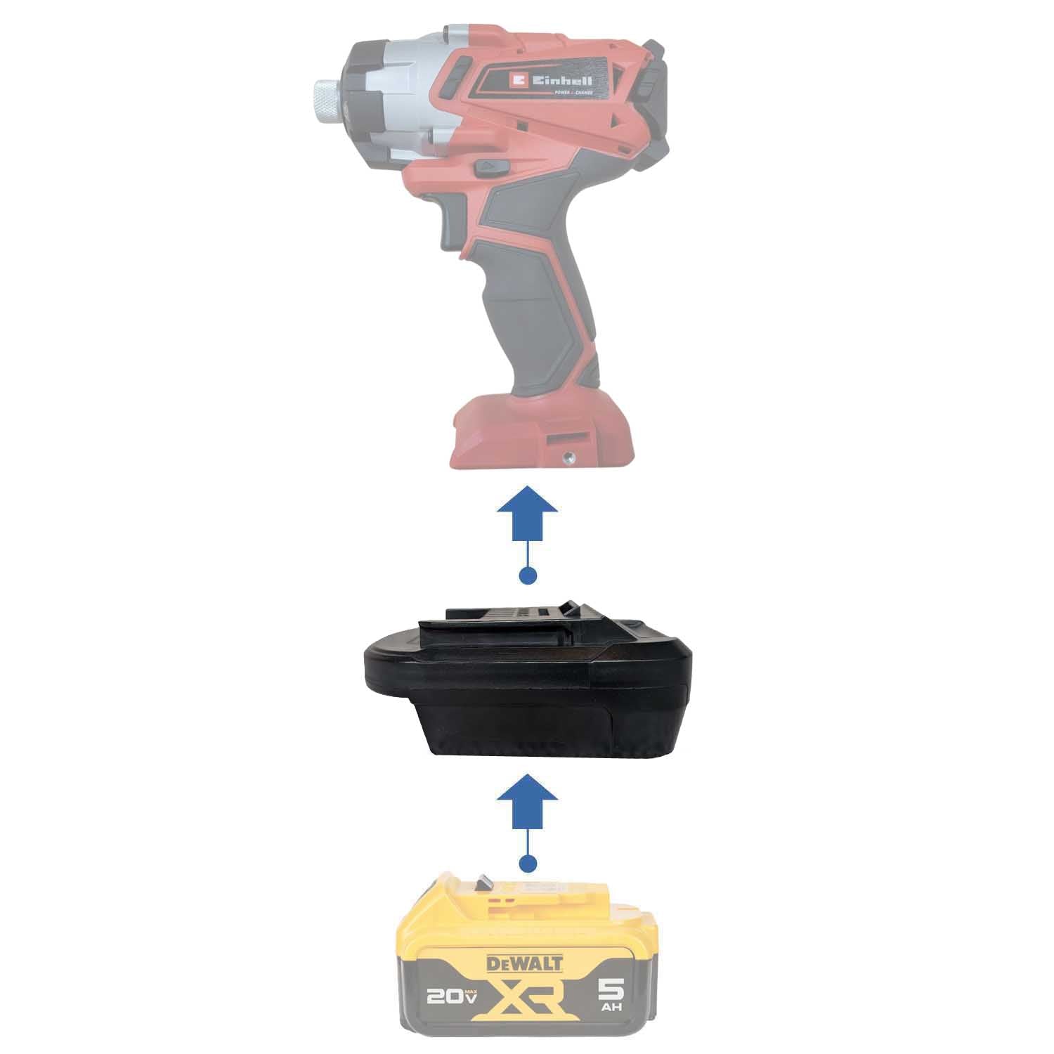 DeWalt 20V to Einhell PXC 18V Battery Adapter-0
