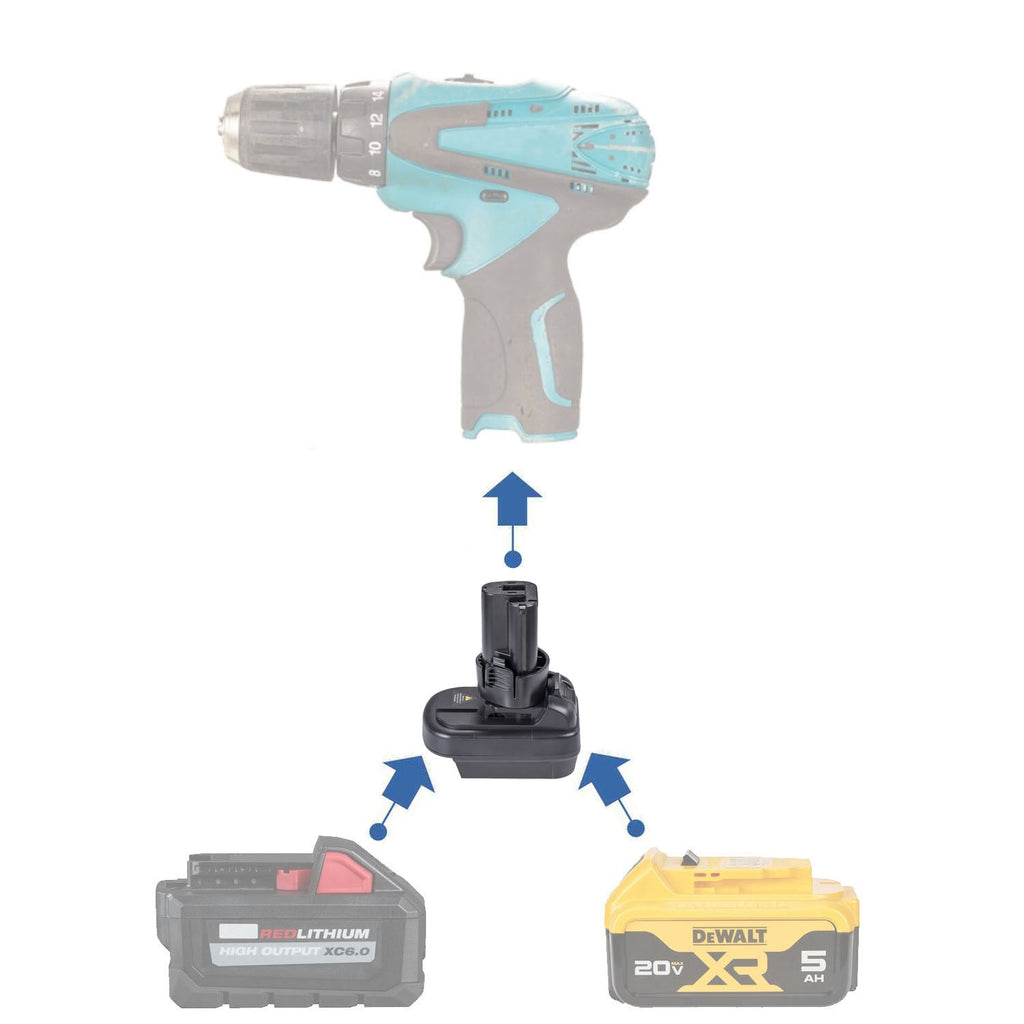 DeWalt 20V to Makita 10.8V CXT (Post Style) Battery Adapter-0