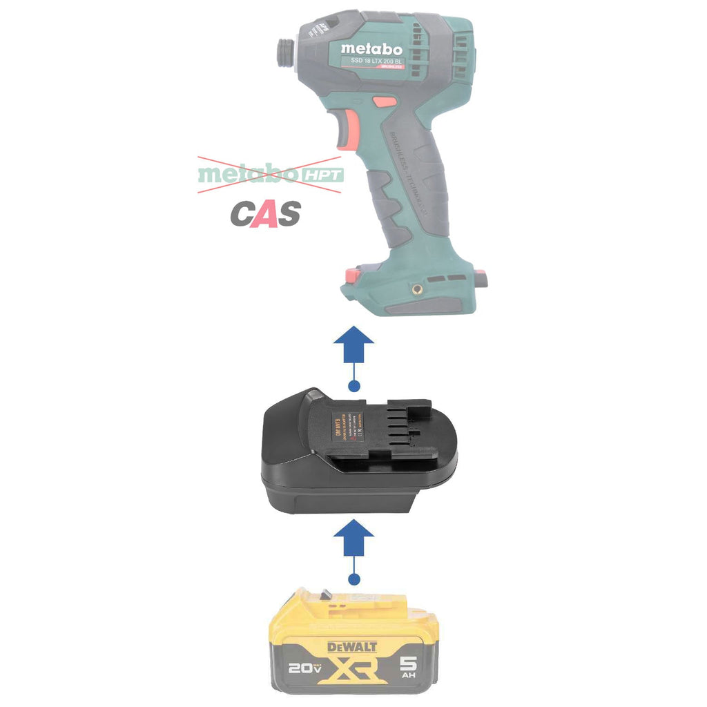 DeWalt 20V to Metabo 18V CAS Battery Adapter-0