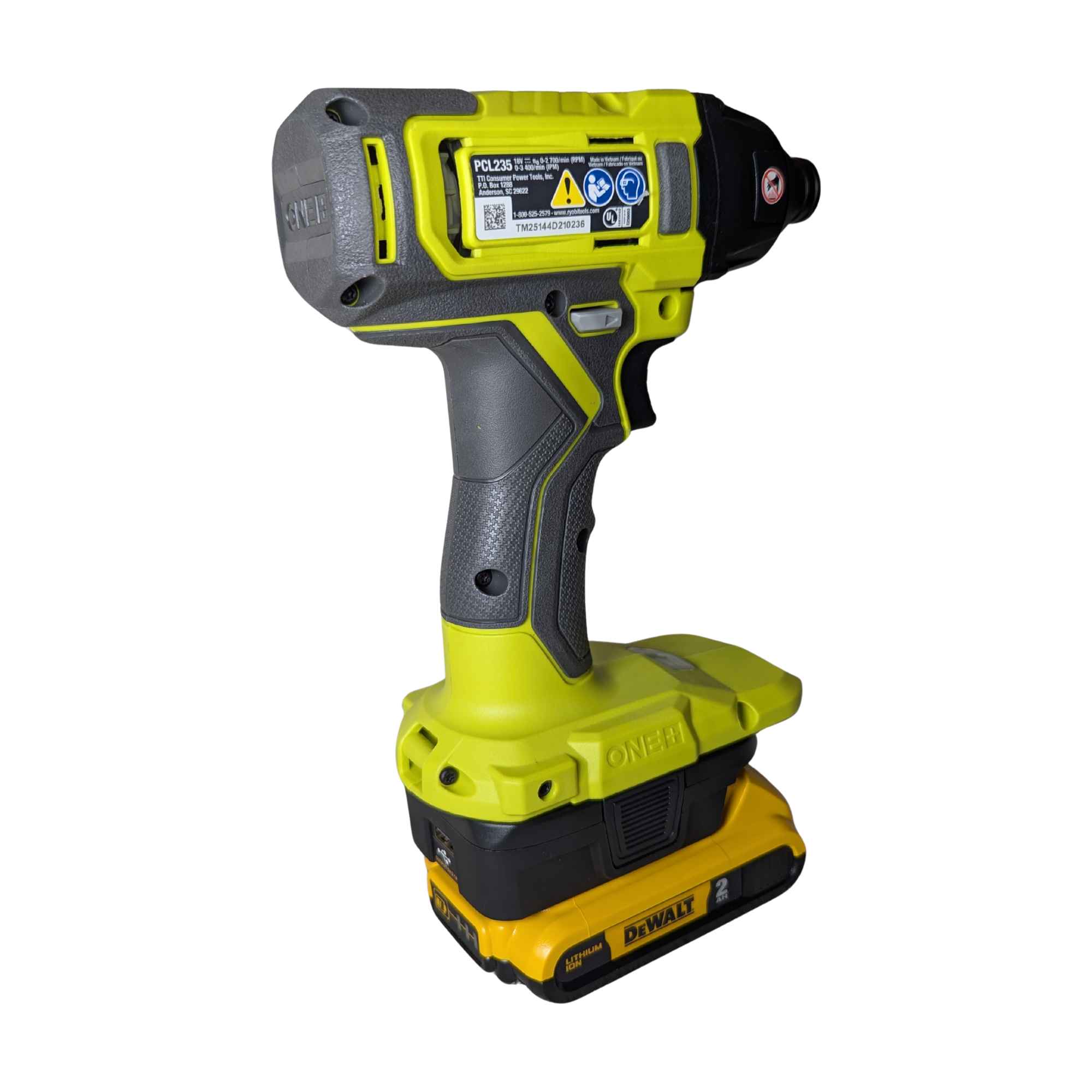 DeWalt 20V to Ryobi 18V Battery Adapter-2