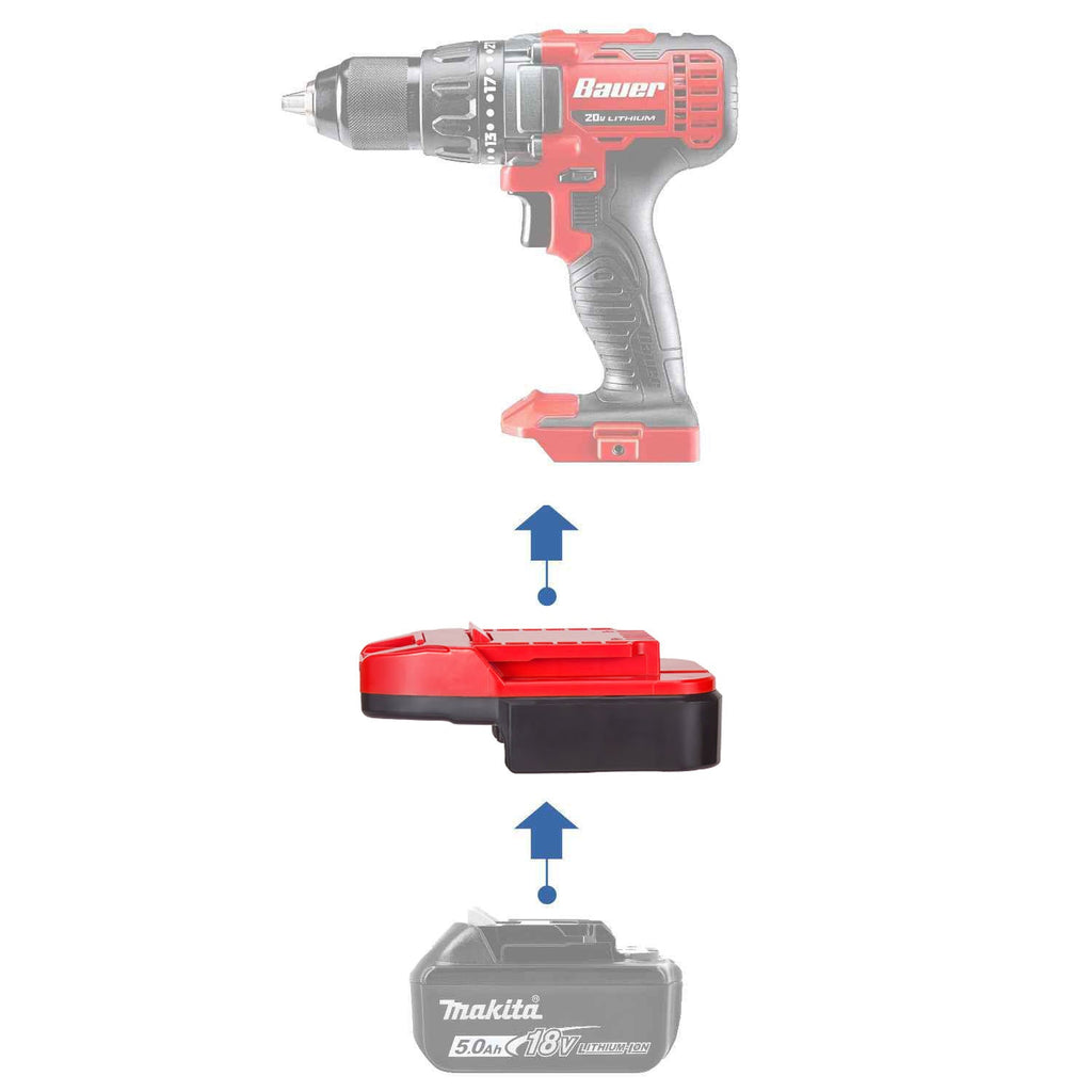 Makita 18V to Bauer 20V Battery Adapter-0