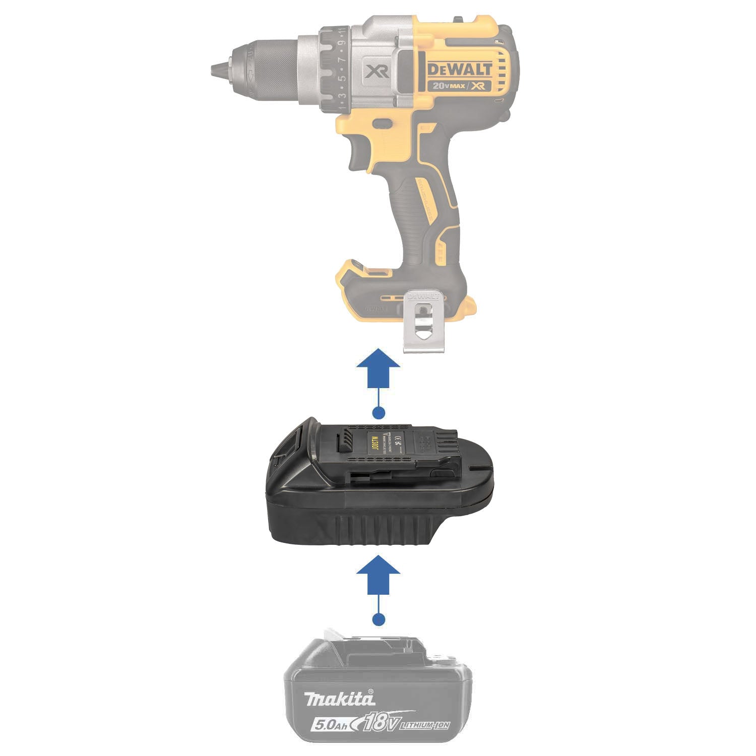 Makita 18V to DeWalt 20V (Lithium) Battery Adapter-0