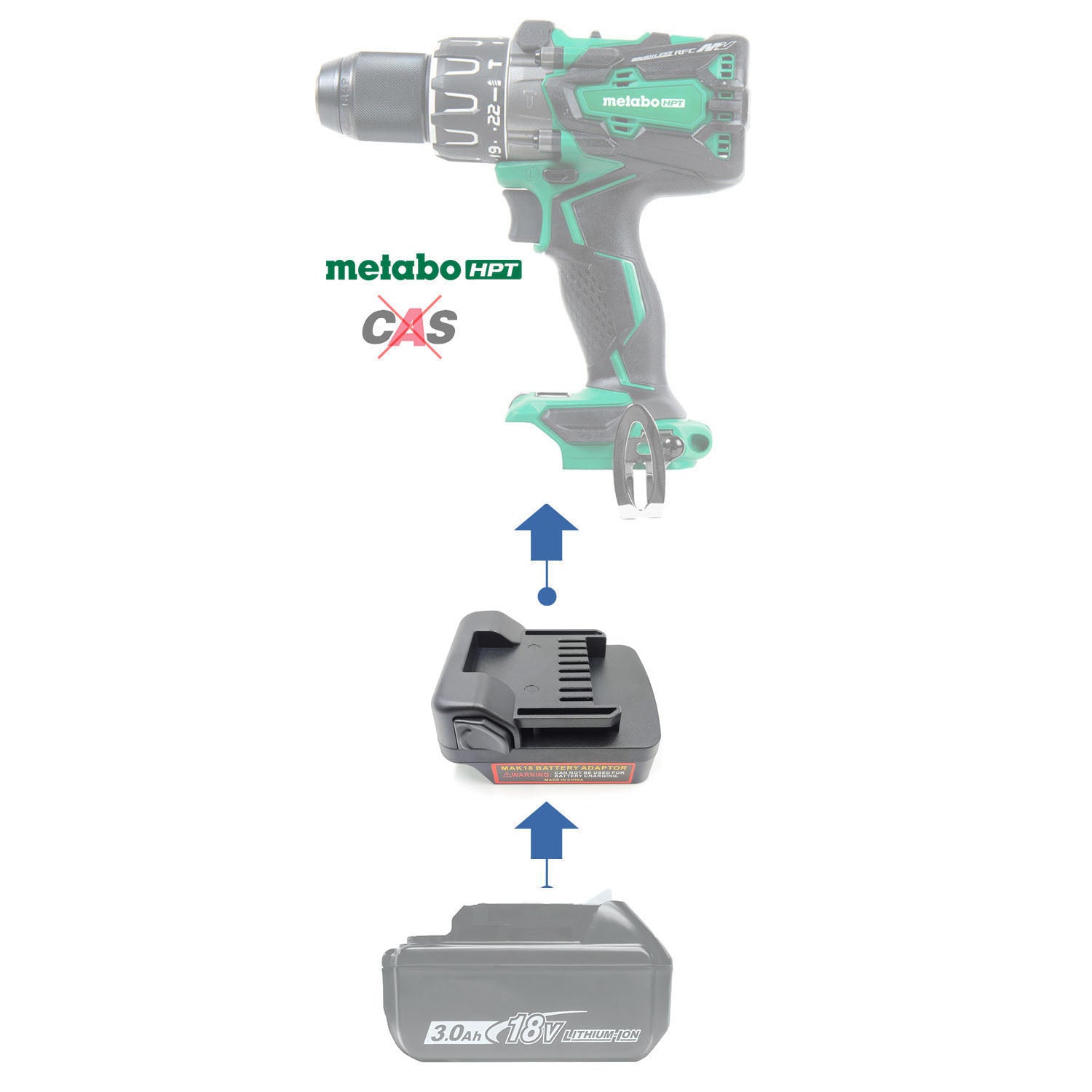 Makita 18V to Metabo HPT 18V Battery Adapter-0