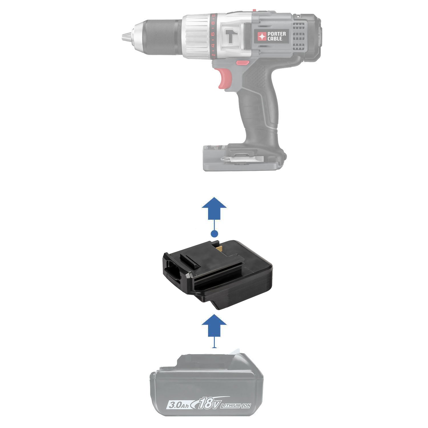Makita 18V to Porter Cable 18V Battery Adapter-0