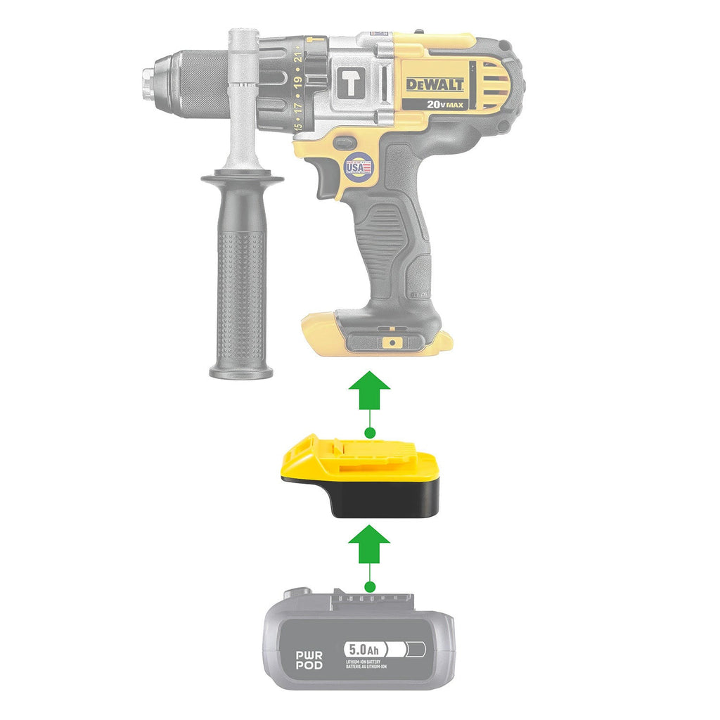 Mastercraft 20V (Blue) to DeWalt 20V Battery Adapter-0