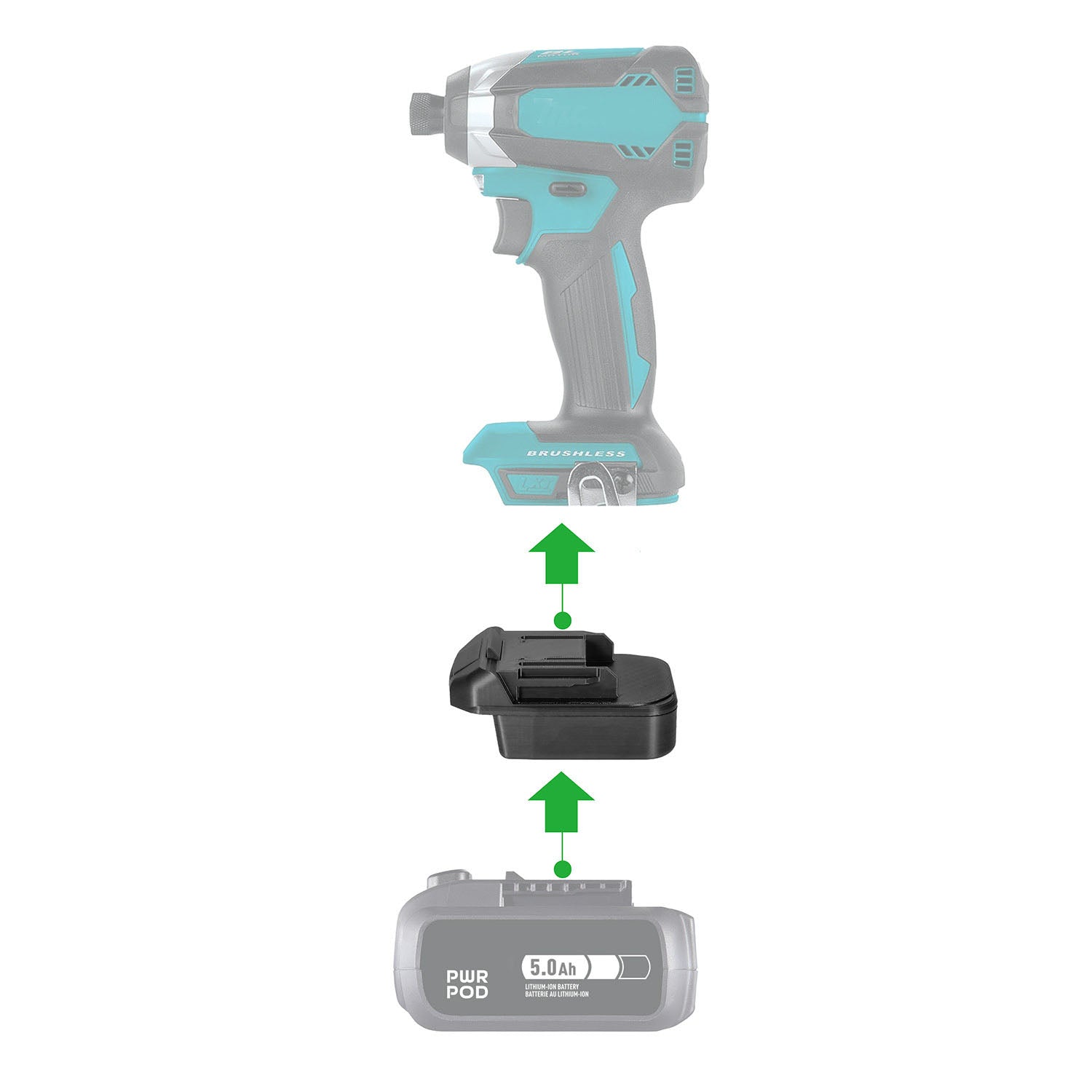 Mastercraft 20V (Blue) to Makita 18V Battery Adapter-0