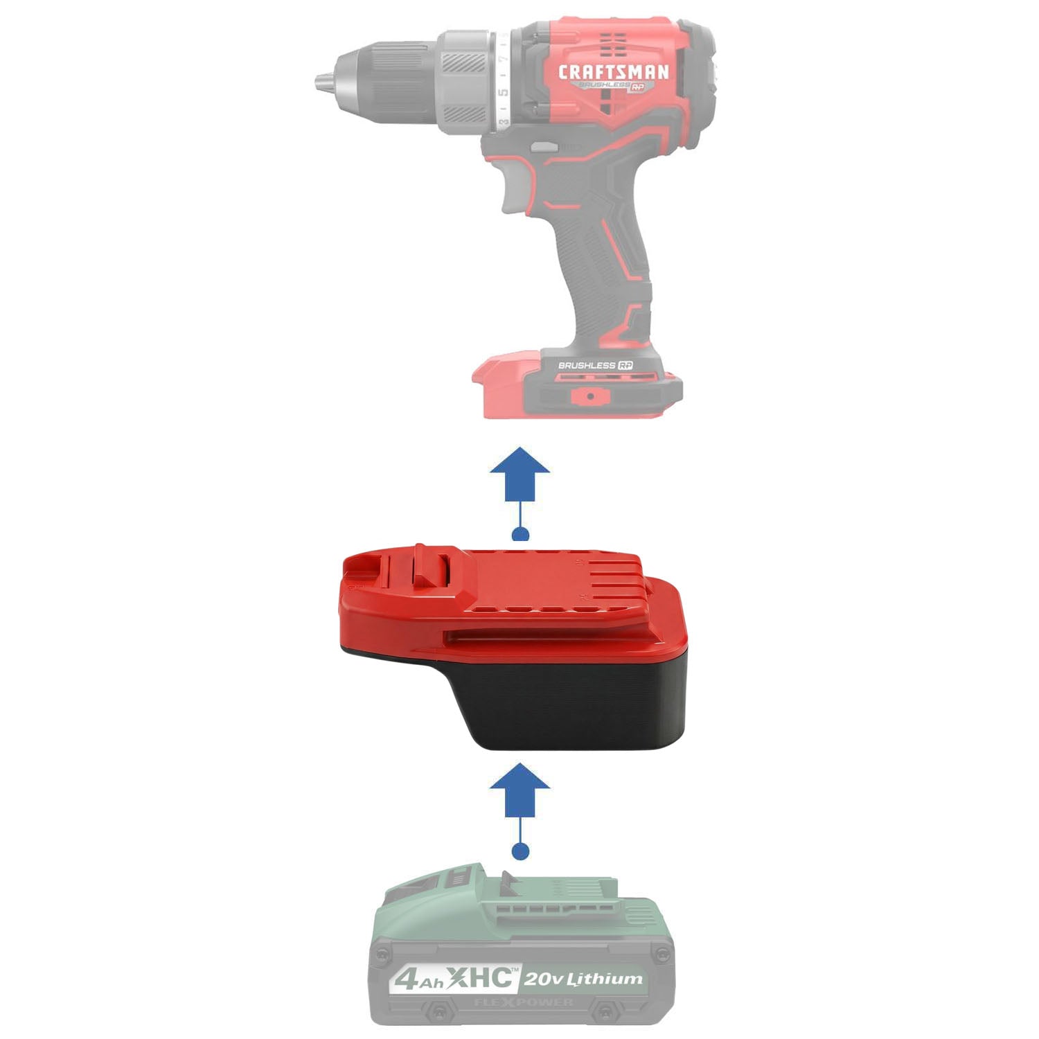 Masterforce 20V to Craftsman 20V Battery Adapter-0