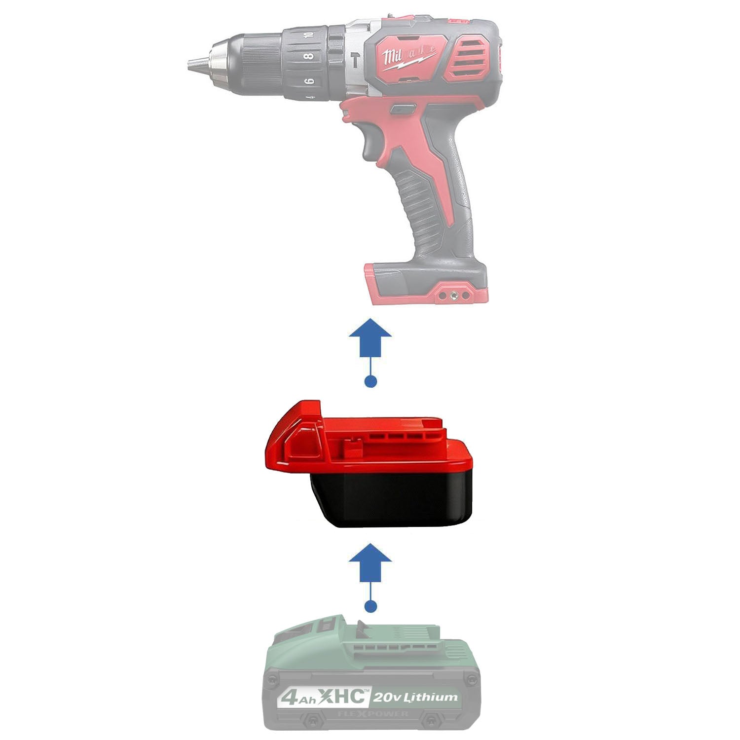 Masterforce 20V to Milwaukee 18V Battery Adapter-0