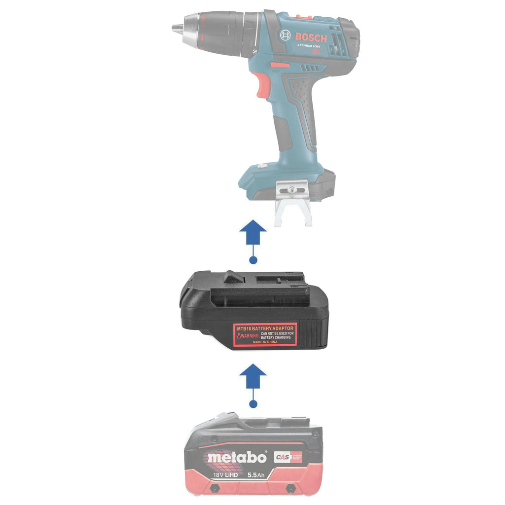 Metabo 18V CAS to Bosch (Blue) 18V Battery Adapter-0