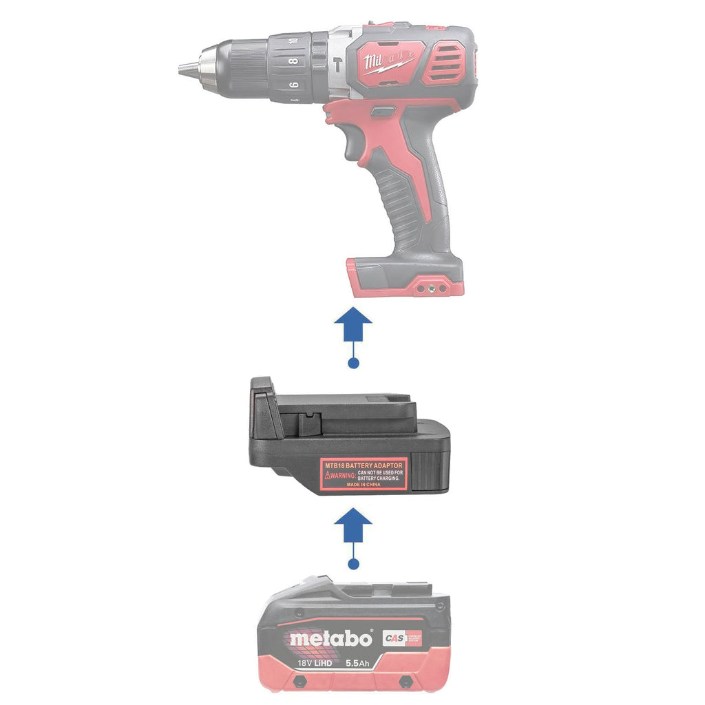 Metabo 18V CAS to Milwaukee 18V Battery Adapter-0